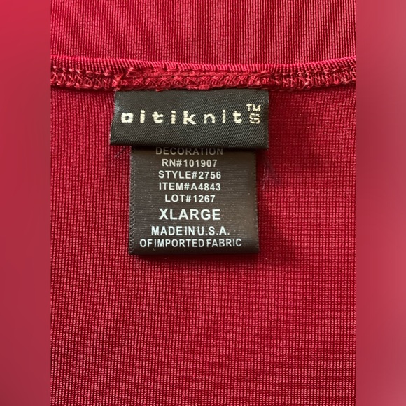 CITIKNITS BEADED FRONT RED TOP - SZ XL - Picture 6 of 6